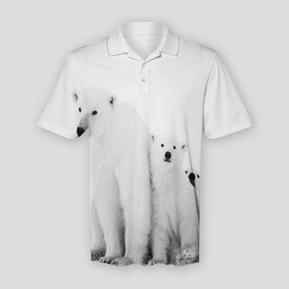 Polar Bear Polo Shirt For Men | Polo T-shirt | Men Short Sleeve Shirt
